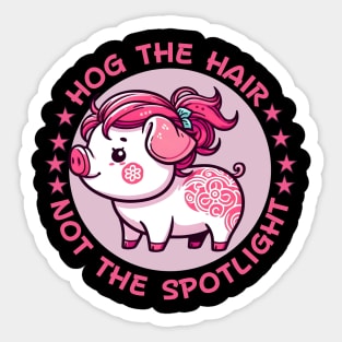 Hairstylist pig for beauticians Sticker